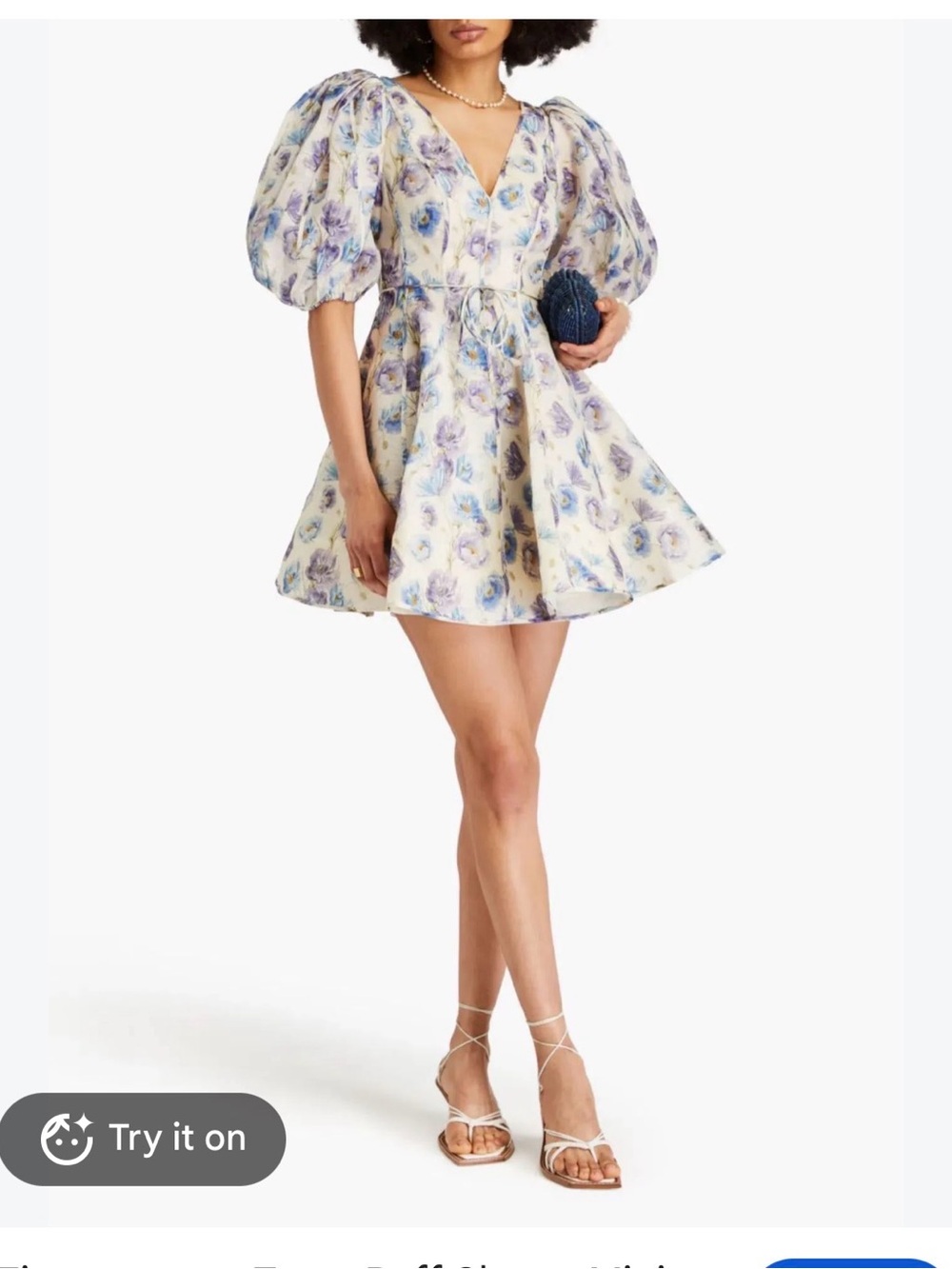 NWOT: Zimmerman Tama Floral Puff Sleeve Dress